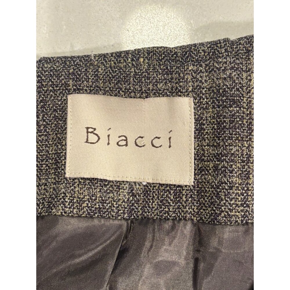 Biacci Tweed Jacket Womens L Bell Sleeve Peter Pan Collar Brown Chic - Picture 6 of 10